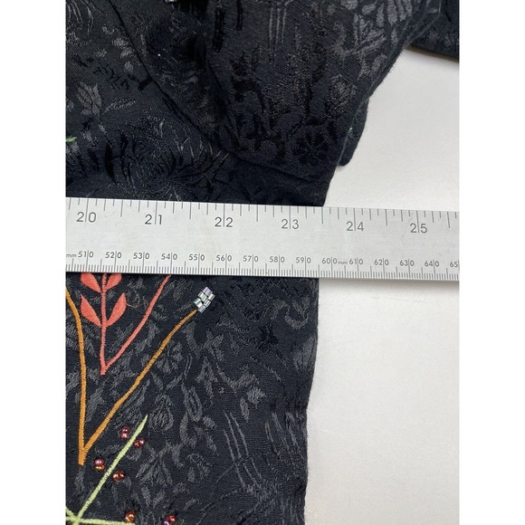 Vintage Indigo Moon Black Embellished Collared Long Sleeve Jacket Size L EUC - Picture 6 of 11
